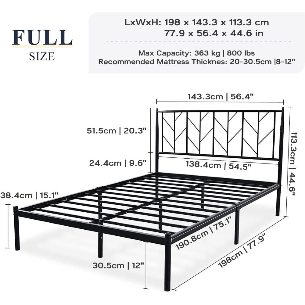 Platform Bed Frame - Full / Black: image 9