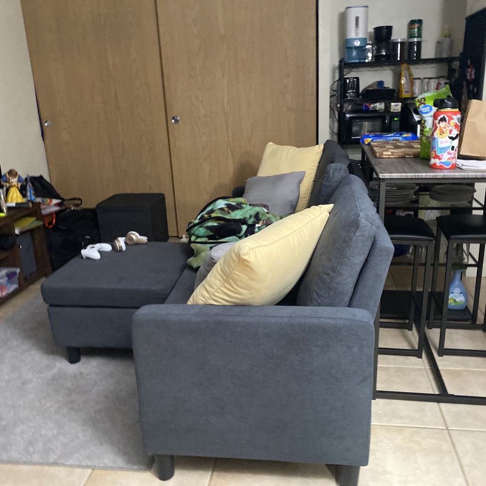 L-Shaped Couch - Dark Gray: image 5