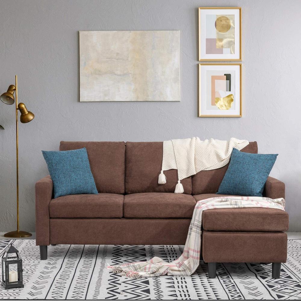 L-Shaped Couch - Dark Gray: image 9