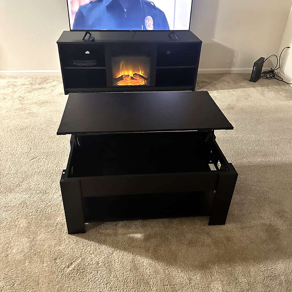Lift Top Coffee Table - Black: image 9